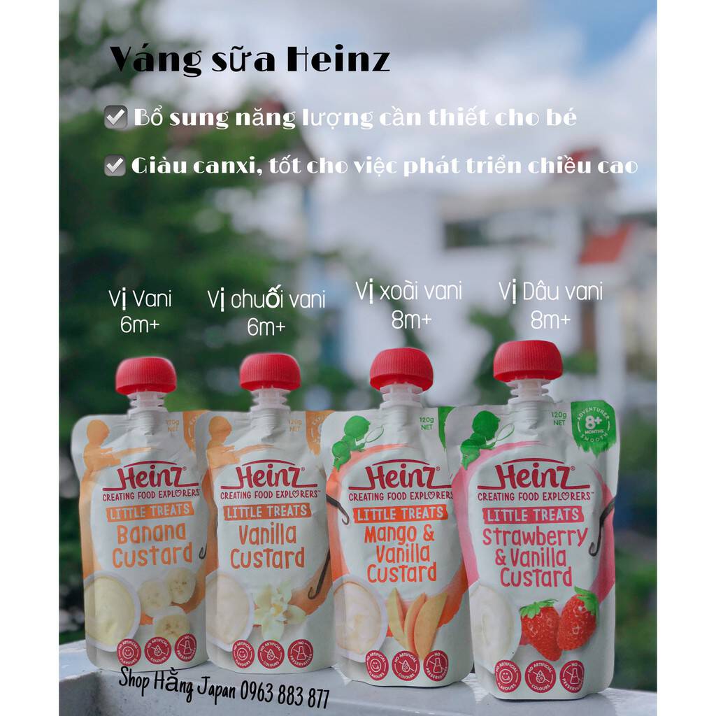Váng sữa, sữa chua Heinz Custard - Hằng Japan Kids cho bé